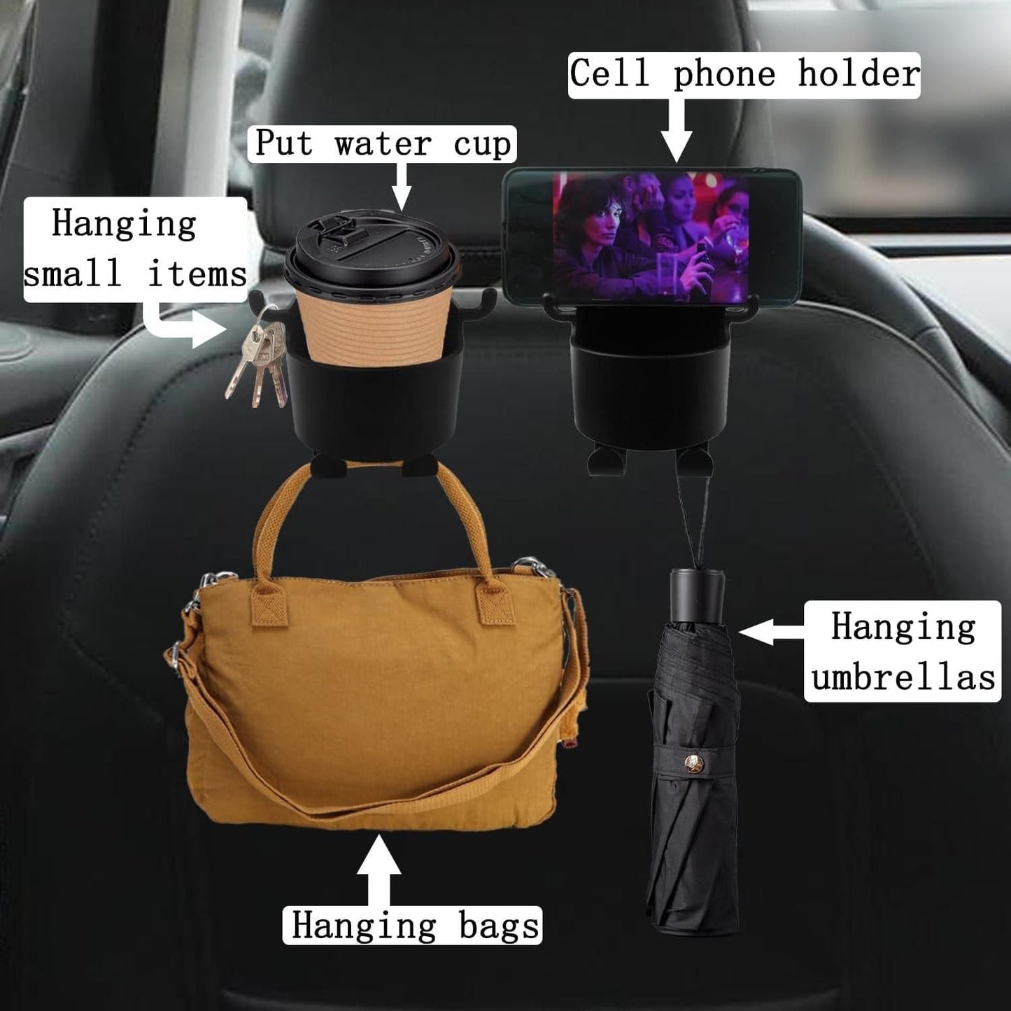 Multifunctional Hanging Storage Cup & Mobile Holder (Pack of 2) bqu5q7-dm