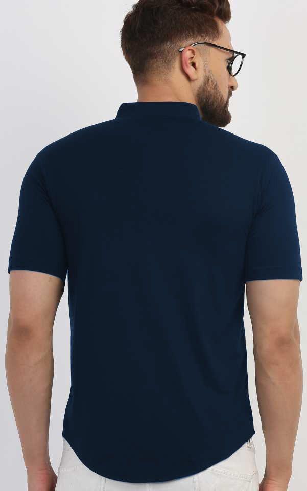 TRYTHIS Cotton Solid Half Sleeves Polo Neck Mens Shirt bqu5q7-dm