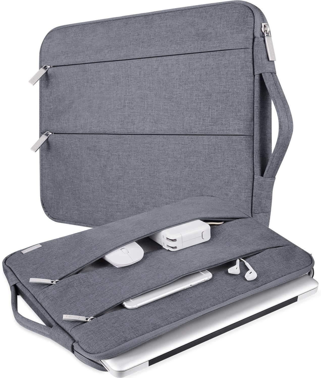 Sleek Nylon Fabric Laptop Bag Cover with inner Fur Cushion material bqu5q7-dm