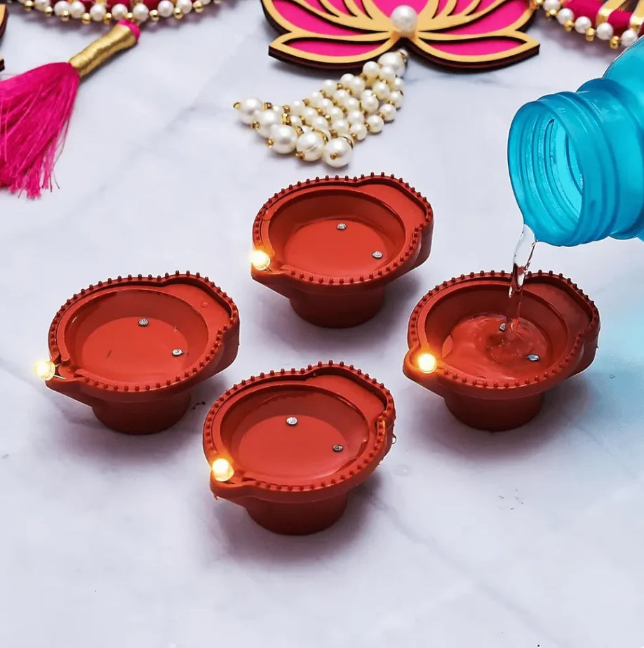LED Light Water Sensor Diyas Plastic with, Ambient Lights, (Pack of 6/12/18/24) Soppykart