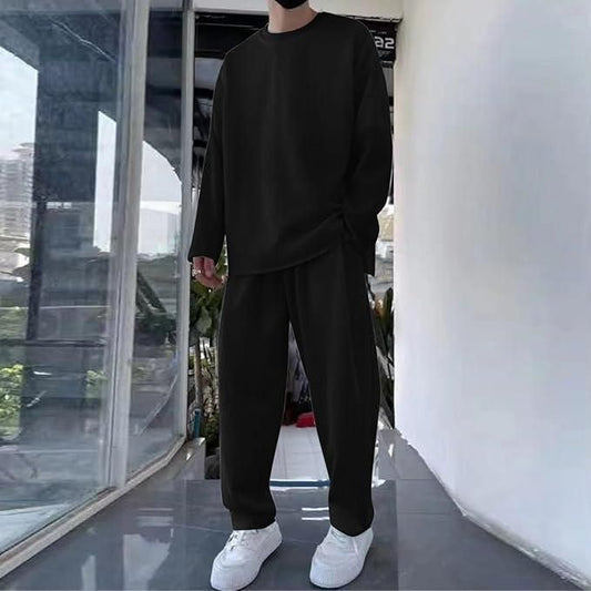 Men's Solid Round Neck Co-ord Set bqu5q7-dm
