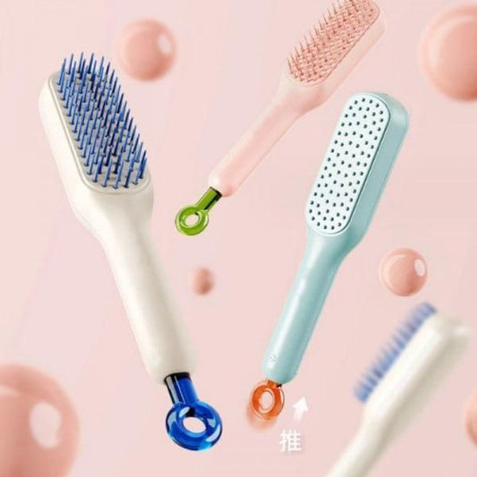 Self-cleaning Anti-static Massage Comb for Adults and Kids- Pack of 1 bqu5q7-dm