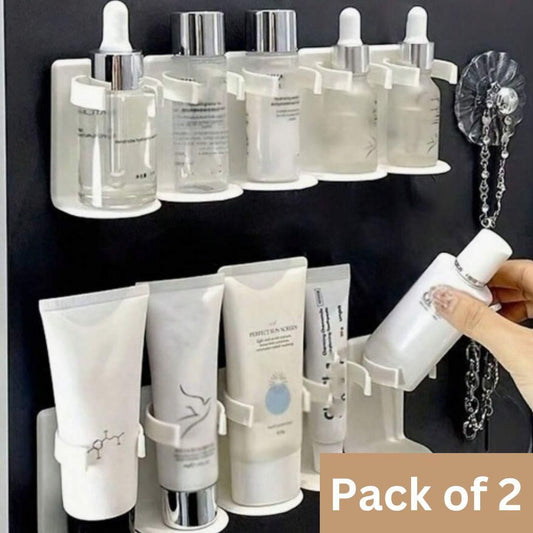 5 Grid Plastic Cosmetic Organiser No Punching Cuttable Storage Holder (Pack of 2) bqu5q7-dm