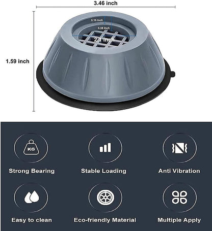 Anti Vibration Pad-Anti-vibration Pads For Washing Machine - 4 Pcs Shock Proof Feet For Washer ? Dryer, Great For Home, Laundry Room, Kitchen, Washer, Dryer, Table, Chair, Sofa, Bed (4 Units) bqu5q7-dm