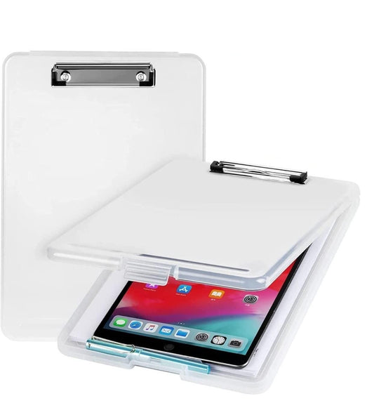 Clipboard Paper Holder Storage Writing Pad with Storage Plastic Clipboard Ideal for Office, Nurse, Students, Teachers, Sales bqu5q7-dm