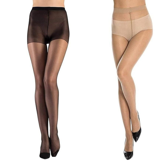 Women's Lycra Blend Solid Pantyhose Stocking Pack Of 2 bqu5q7-dm