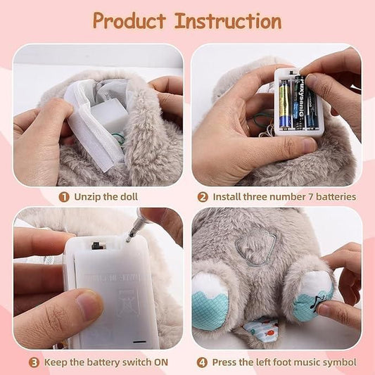 Breathing Teddy Bear with Soothing Music, Comfort Plush bqu5q7-dm