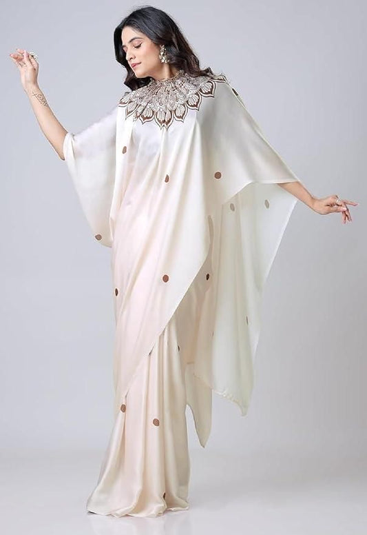 Satin Silk Printed Kaftan Saree With Unstitched Blouse bqu5q7-dm