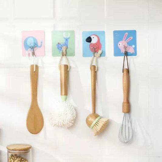 Hooks-Cartoons Strong Adhesive Wall Sticky Hooks(Pack of 4) bqu5q7-dm