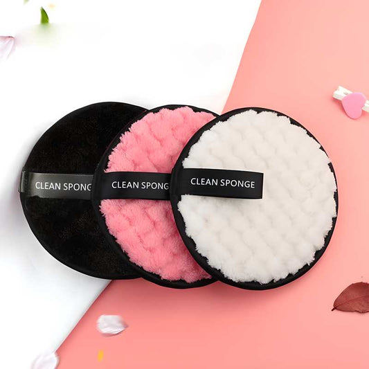 Microfiber Reusable Makeup Removal Sponge Pads For Deep Cleansing (Pack of 3) bqu5q7-dm
