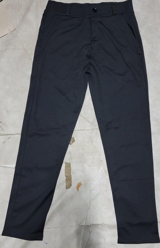 Premium Waist Adjustable Lycra Men's Trouser Black bqu5q7-dm