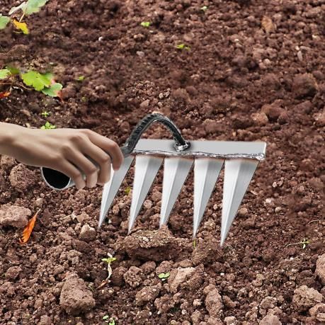 5 Teeth Carbon Steel Garden Weeding bqu5q7-dm