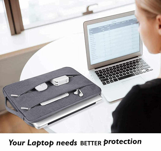Sleek Nylon Fabric Laptop Bag Cover with inner Fur Cushion material bqu5q7-dm